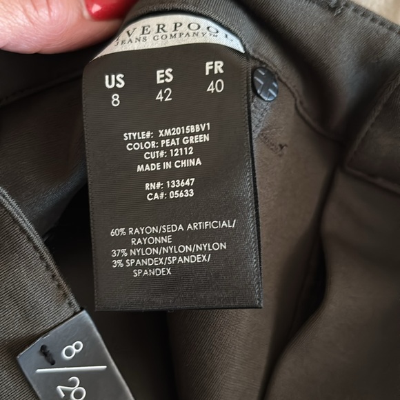 LIVERPOOL WOMEN'S JACQUELINE SKINNY PANT Color Olive SIZE 8/29 NWT - Picture 5 of 5